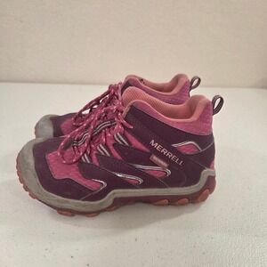Merrell Kids Waterproof Hiking Boots Berry Purple Pink MK162178 Size 13.5M